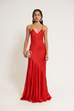 Sukienka Cult Gaia Crissy Gown Czerwone | HP1452869