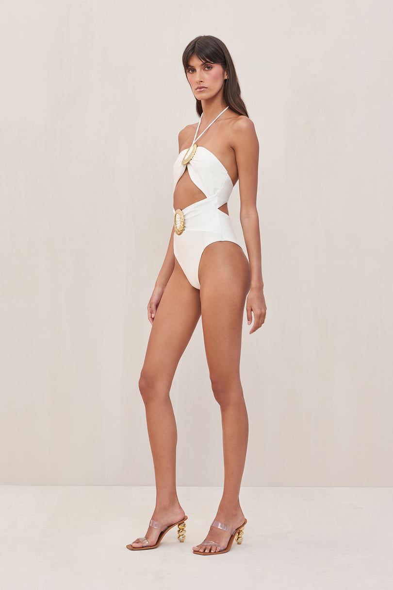 Body Cult Gaia Eshita One Piece Białe | DA7930465